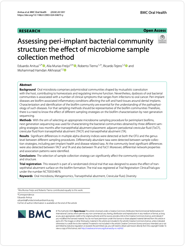 Assessing peri-implant bacterial community structure: the effect of microbiome sample collection method