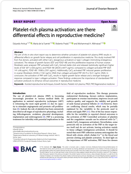 Platelet-rich plasma activation: are there differential effects in reproductive medicine?
